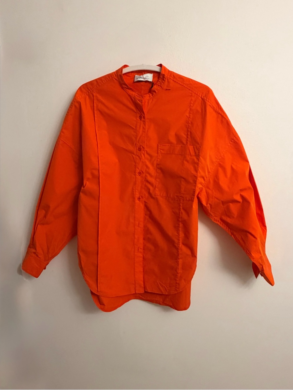 3.1 Phillip Lim Orange Button-Down Poplin Shirt